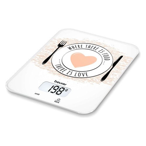 Bilancia cucina Beurer 70417 BENESSERE Ks 19 Love Bianco