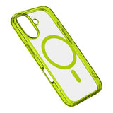 Cellularline Iconic Mag - iPhone 16 Custodia trasparente con bordi colorati compatibile con ecosistema Magsafe