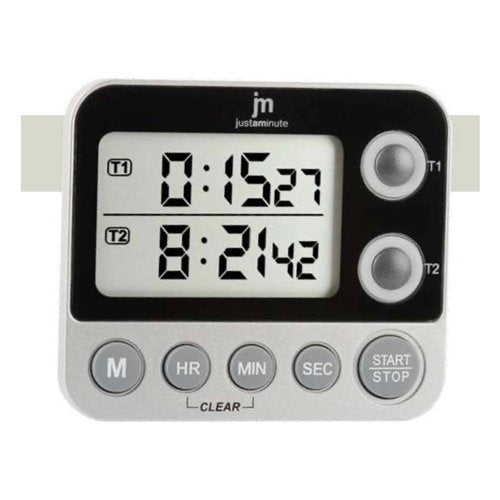 Timer cucina Lowell JT 5413NS JUSTAMINUTE Digital Nero e Silver