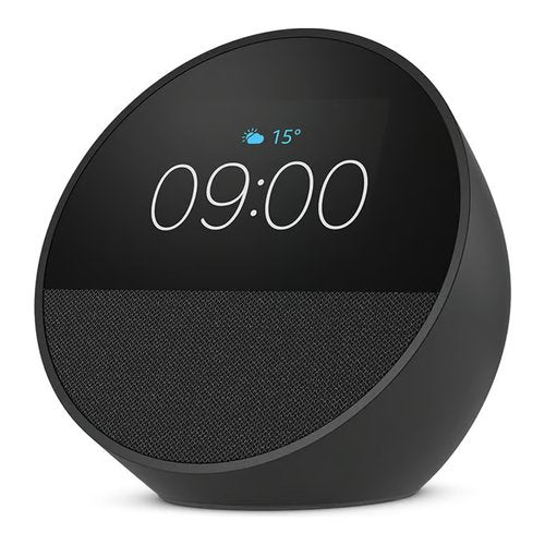 Amazon Nuovo Echo Spot (modello 2024) | Sveglia intelligente con suono di qualità e Alexa | Nero