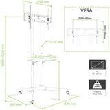 Techly Supporto a Pavimento con Mensola Trolley TV LCD/LED/Plasma 30-65" (ICA-TR6)
