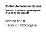 HP Cartuccia di inchiostro giallo originale 912XL ad alta capacità