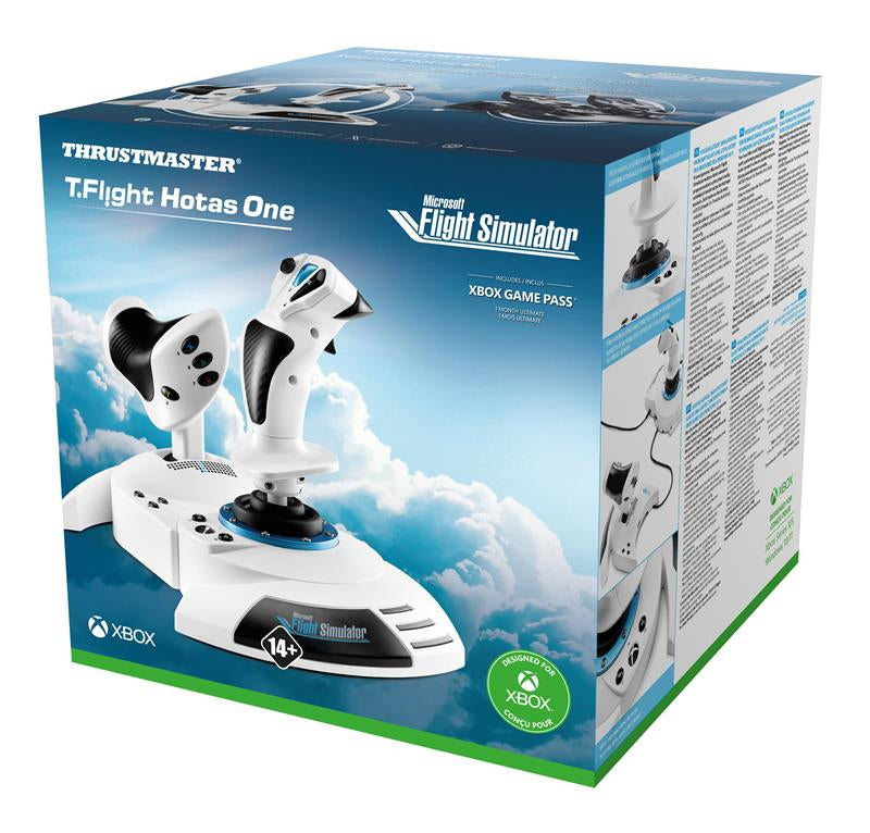 Thrustmaster T.Flight Hotas One Microsoft Flight Simulator Edition Nero, Bianco USB Joystick + leva di controllo del motore PC, Xbox One, Xbox One S, Xbox One X