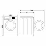 Whirlpool Lavatrice FFB 116 SILVER IT, Caricamento frontale, 11 kg, Centrifuga 1400 giri/min, Classe A