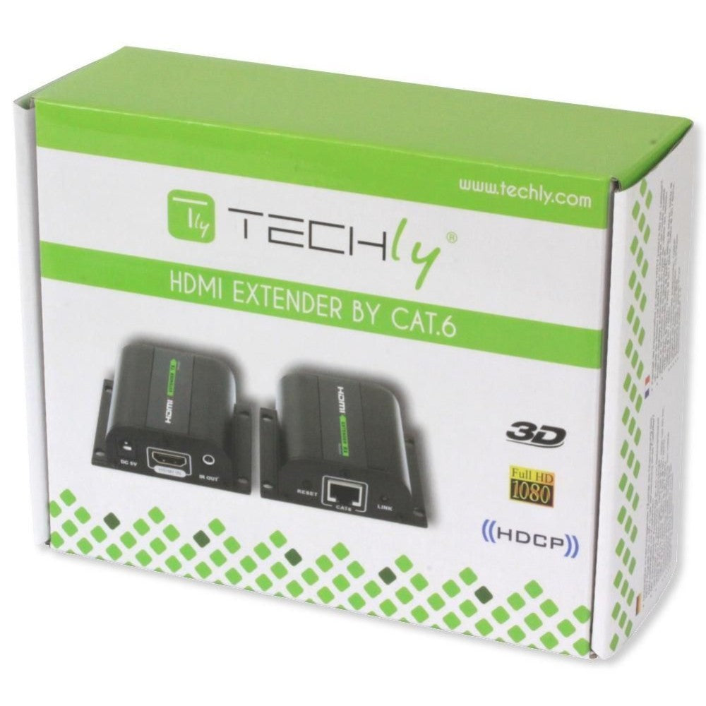 Techly Extender HDMI Full HD 3D IR su cavo Cat.5E/6/6A/7 60m Autoregolato (IDATA EXT-E70I)