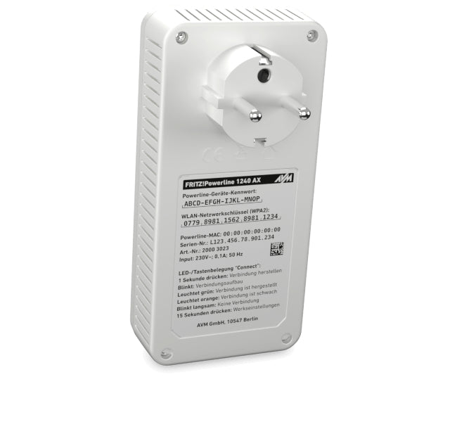 FRITZ!Powerline 1240 AX WLAN Set 1200 Mbit/s Collegamento ethernet LAN Wi-Fi Bianco 2 pz