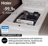 Haier HW90-BPD13386U-S LAVATRICE CARICA ALTO, AUTODOSE, Caricamento dall'alto, 9 kg, 62 cm, Classe A