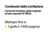 HP Cartuccia inchiostro giallo originale ad alta capacità 953XL