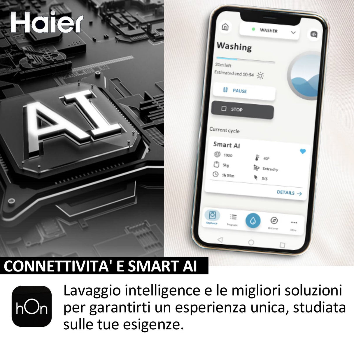 Haier HW90-BPD13386U-S LAVATRICE CARICA ALTO, AUTODOSE, Caricamento dall'alto, 9 kg, 62 cm, Classe A