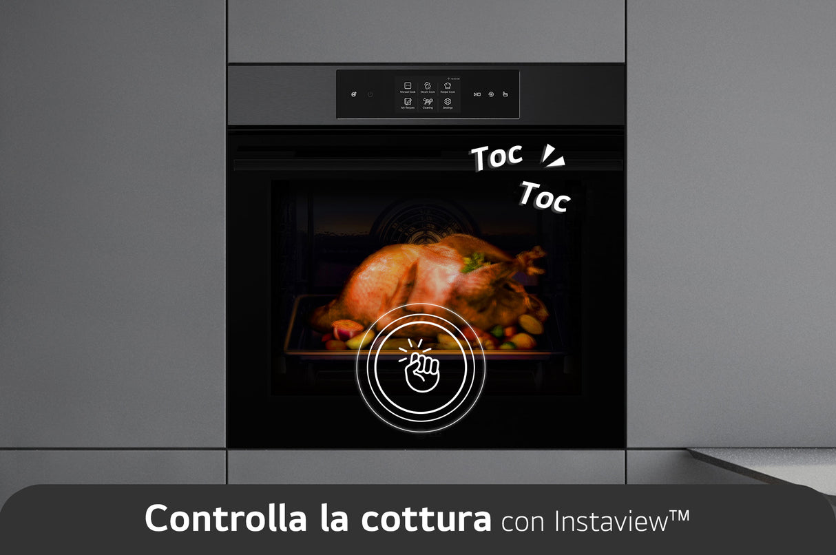 LG InstaView WSED7665B Forno a vapore 76L Classe A++ Display 4,3" EasyClean Wi-Fi
