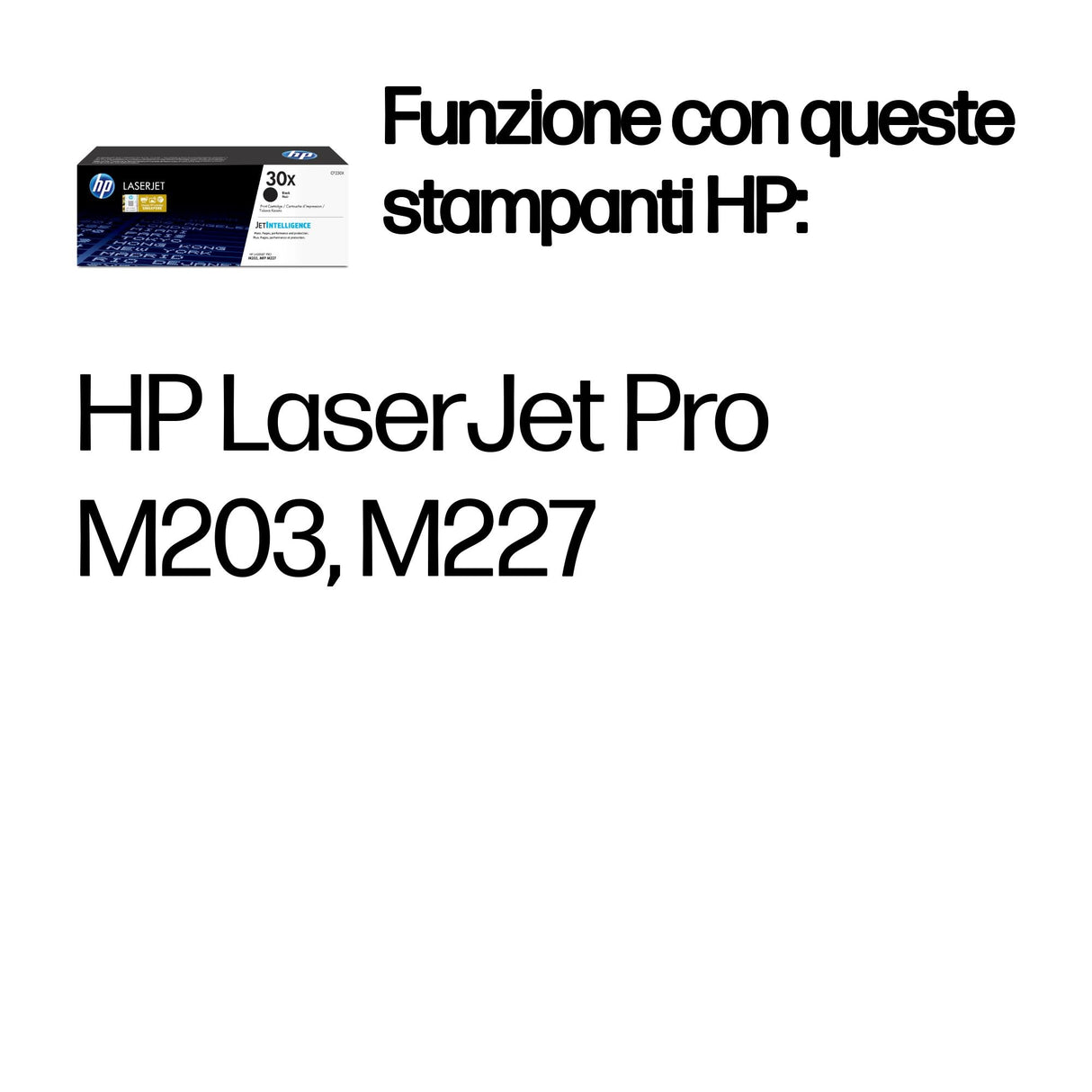 HP Cartuccia toner nero originale ad alta capacità LaserJet 30X