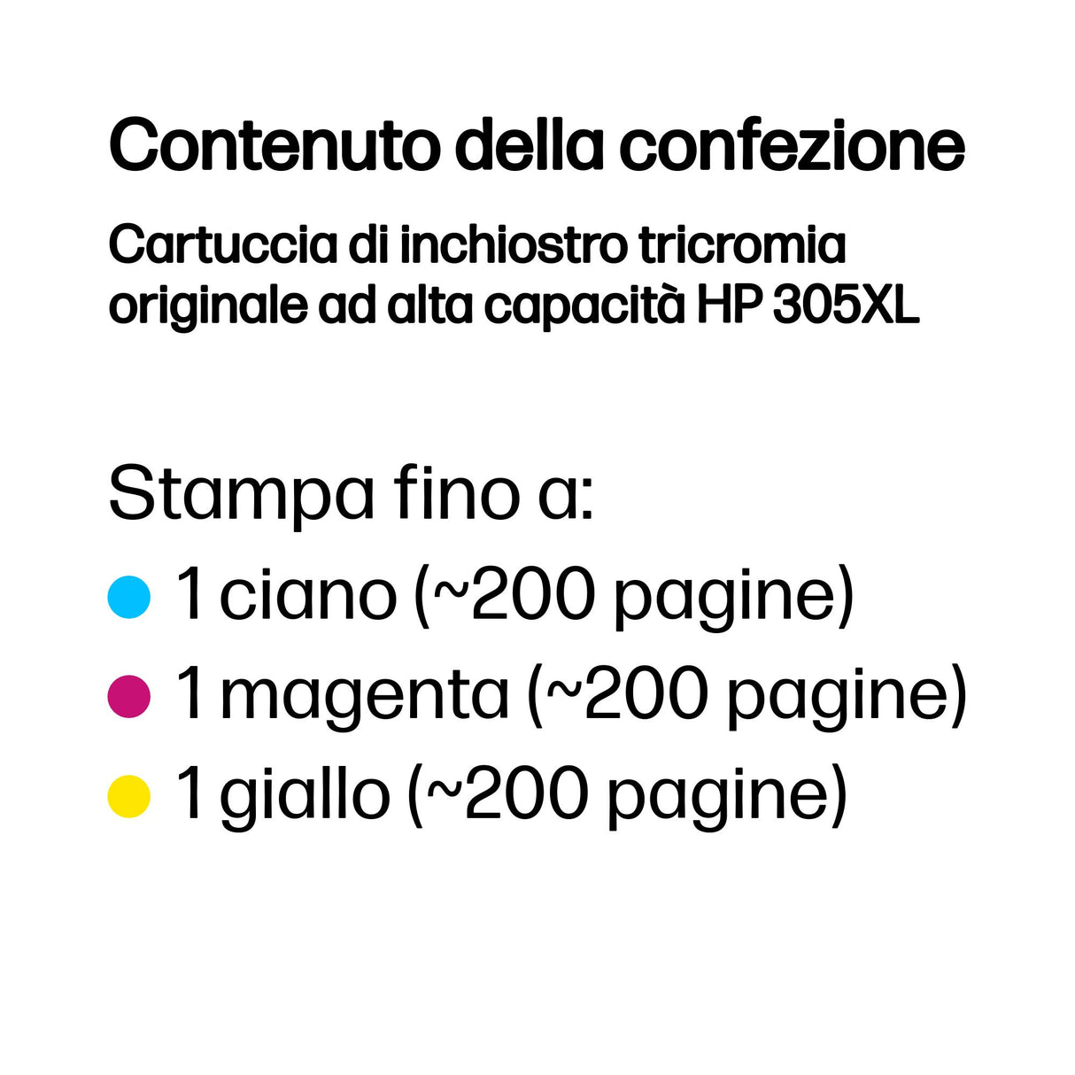 HP Cartuccia di inchiostro tricromia originale ad alta capacità 305XL