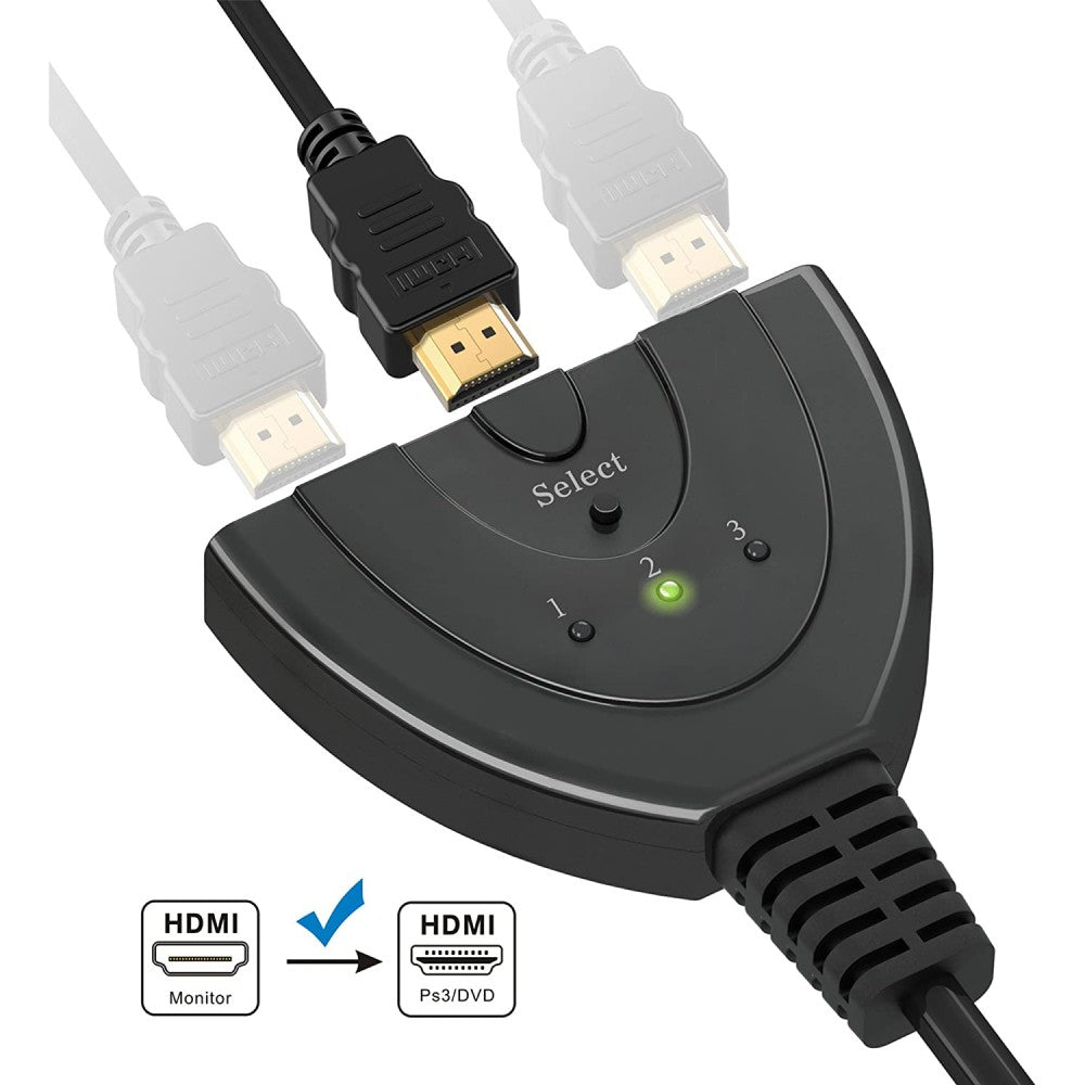 Techly IDATA HDMI-3F30 conmutador de vídeo