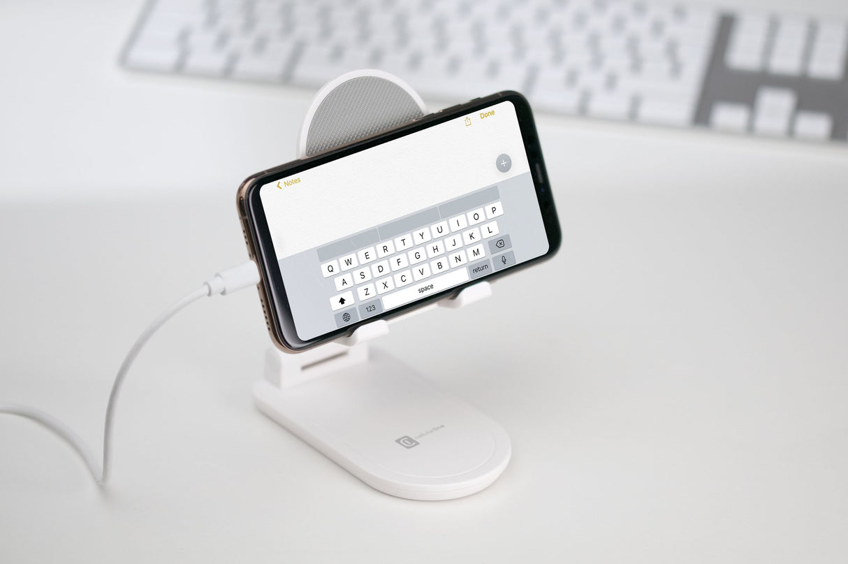 Cellularline Table Stand - Universale per Smartphones e Tablets Supporto da tavolo pieghevole per smartphones e tablets