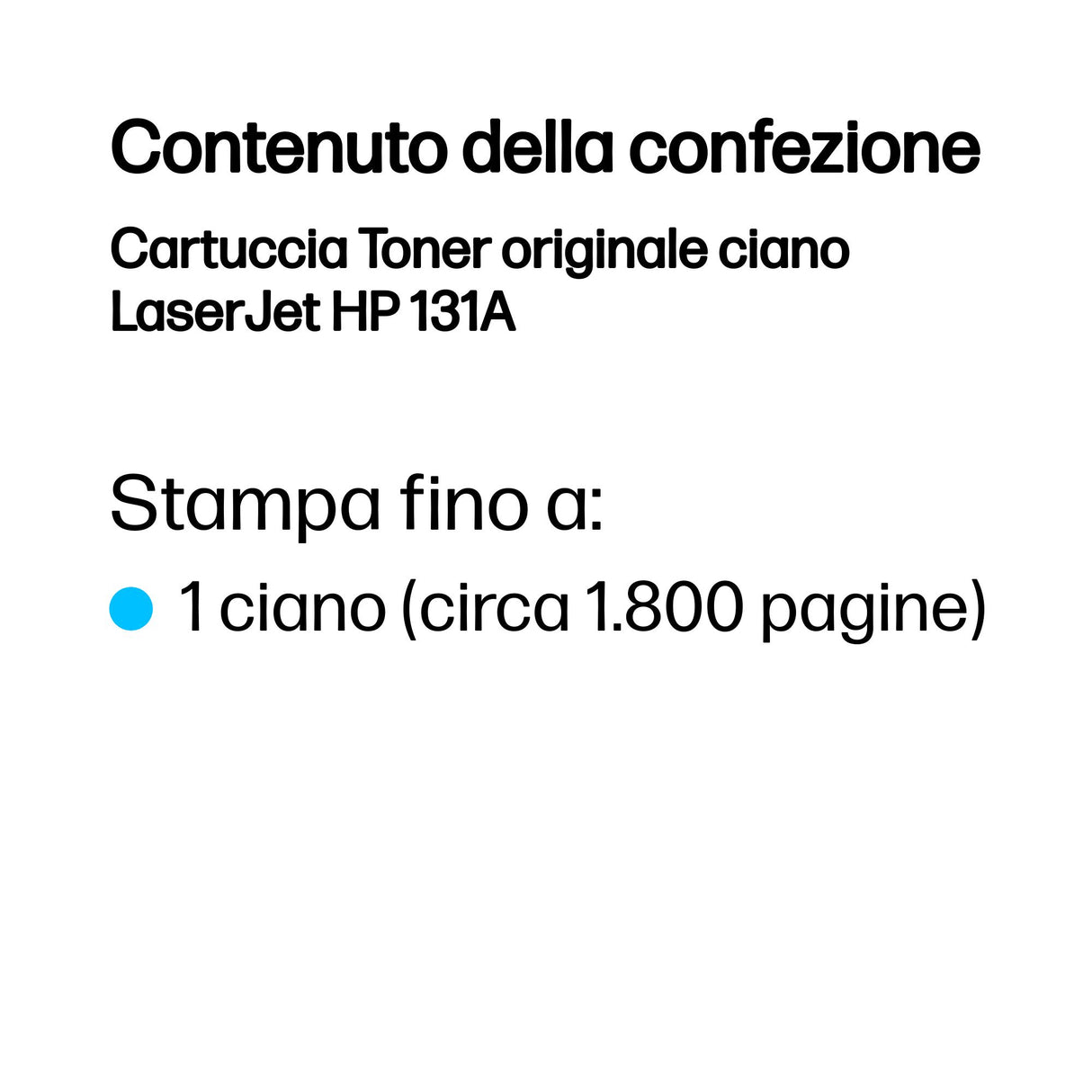 HP Cartuccia Toner originale ciano LaserJet 131A