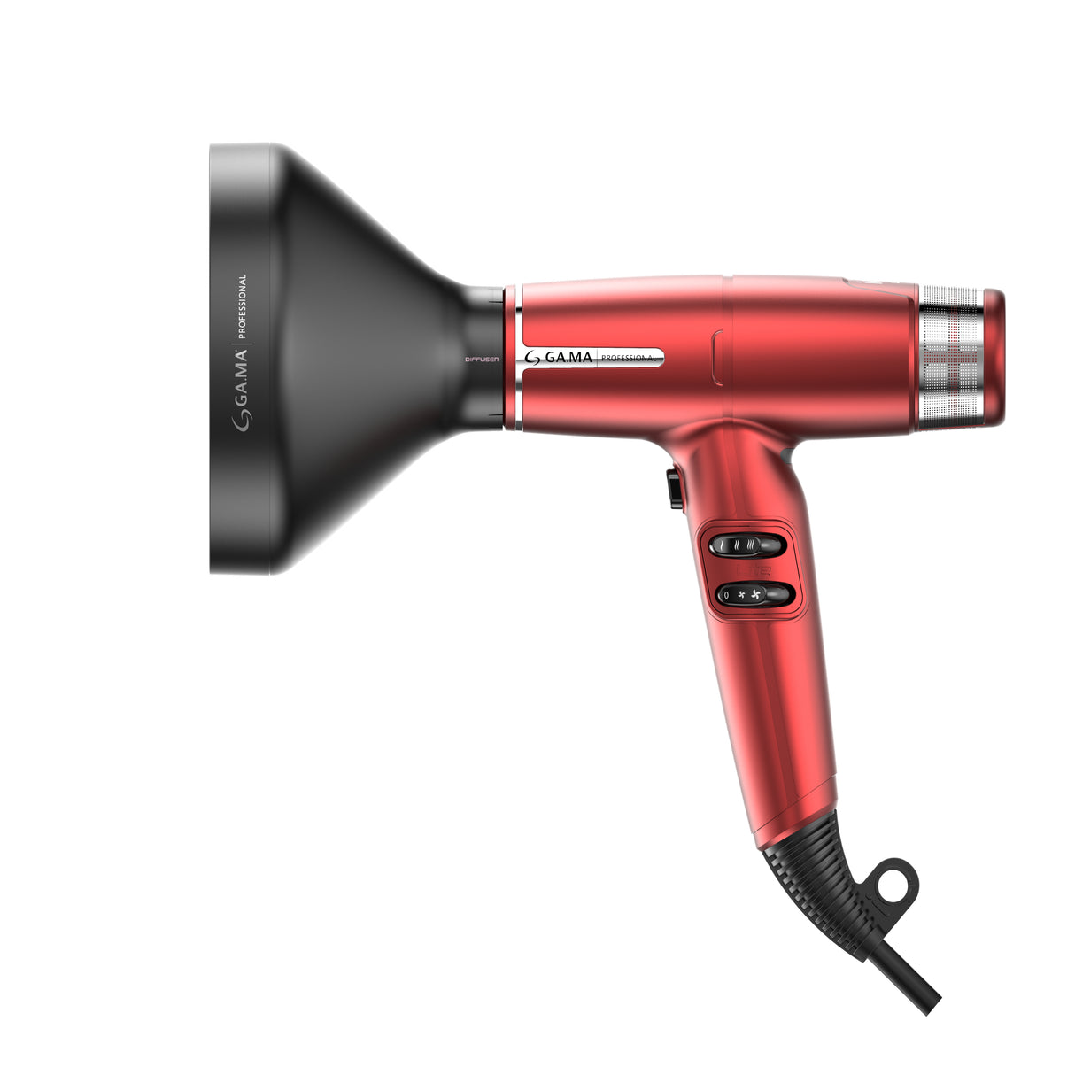 GA.MA Phon iQ Lite: leggero 316 grammi, ultracompatto, 1500 W, Tecnologia agli Ioni e Ossigeno Attivo, Motore Brushless a lunga durata, Effetto Anti Crespo, Sei combinazioni di temperatura e velocità, Pulsante Aria Fredda, Silenzioso, Accessori esclusivi