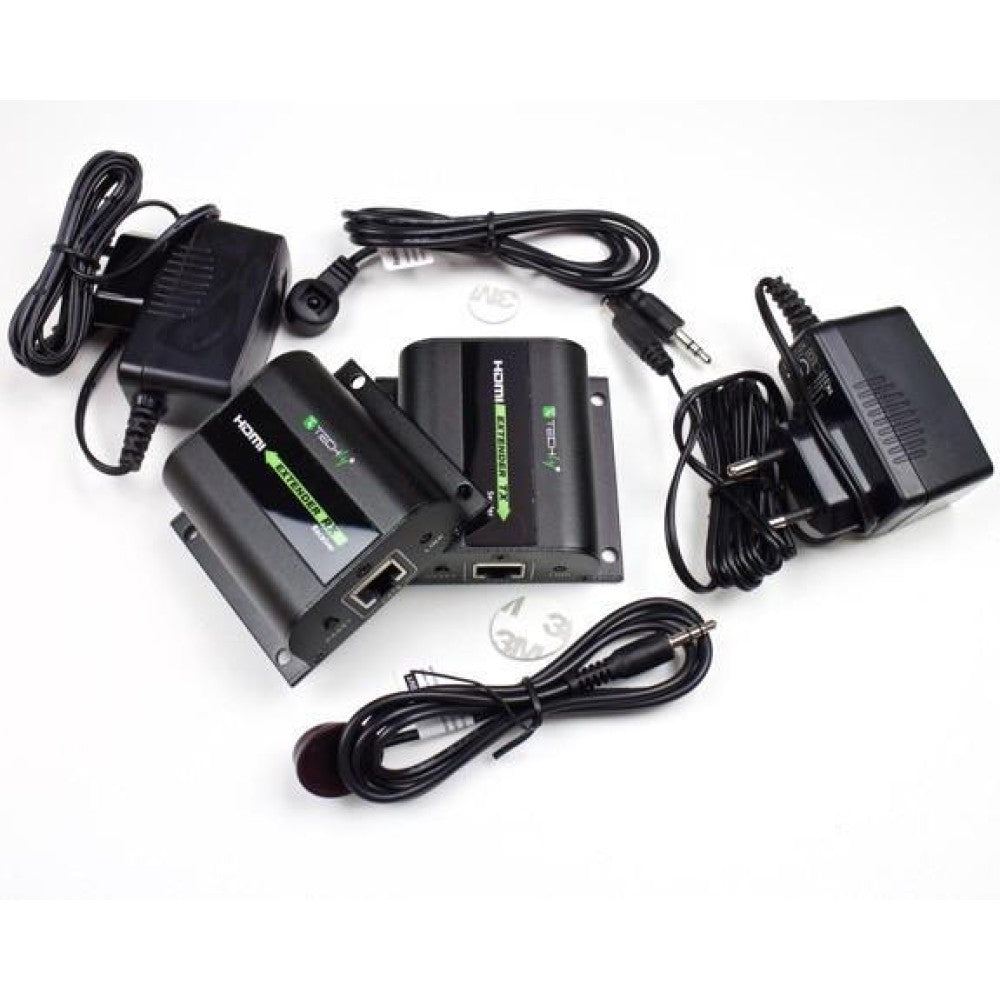 Techly Extender HDMI Full HD 3D IR su cavo Cat.5E/6/6A/7 60m Autoregolato (IDATA EXT-E70I)