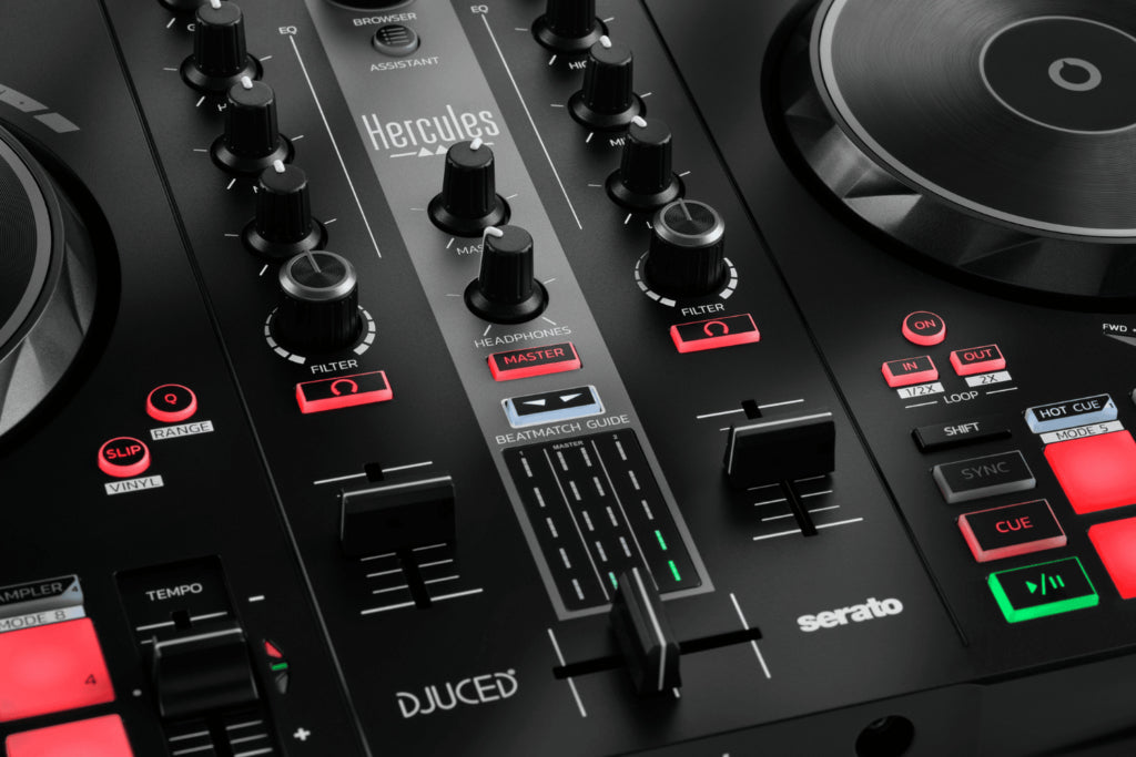 Hercules INPULSE 300 MK2 Mixer per vinile Nero, Rosso