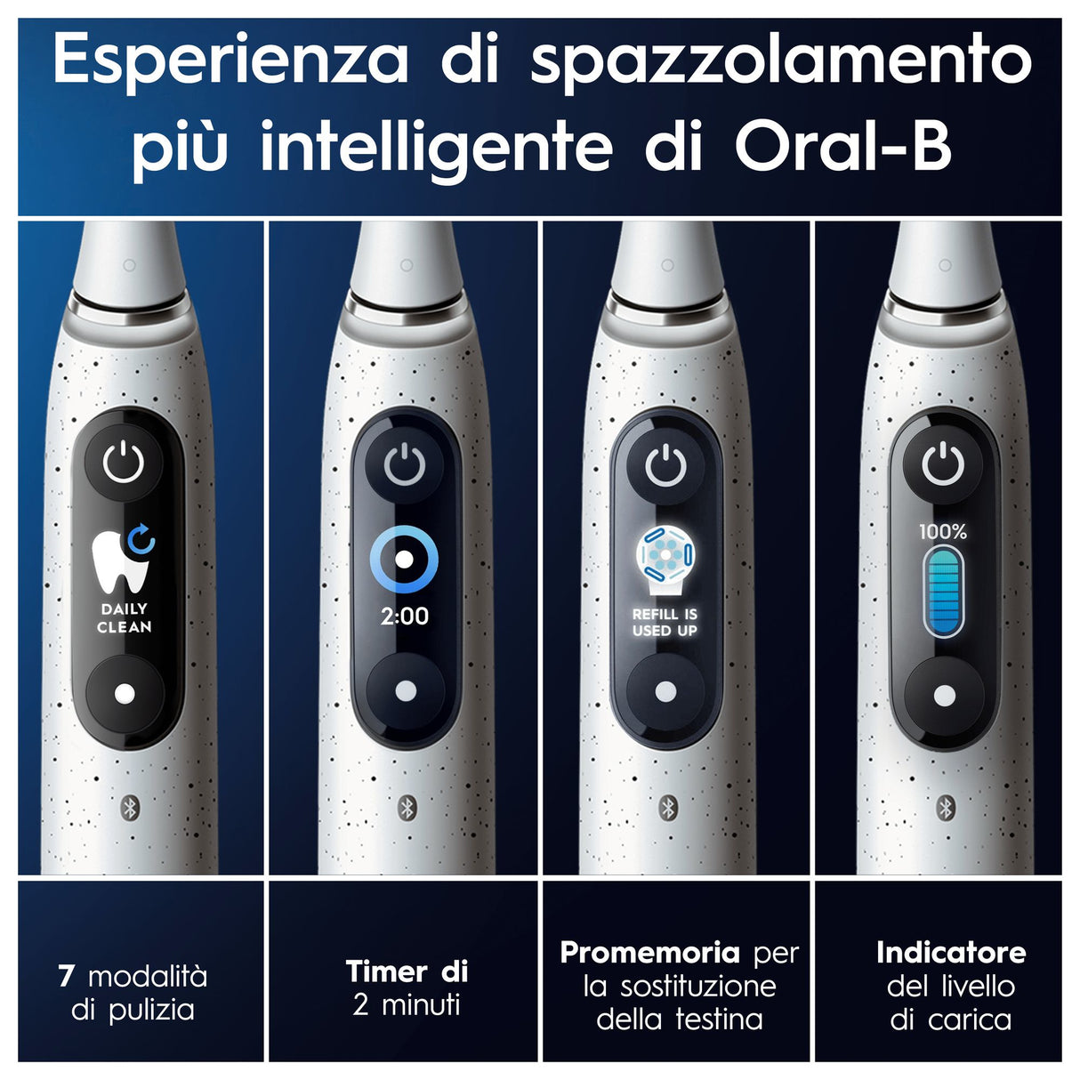 Oral-B iO Spazzolino Elettrico Ricaricabile 10 Bianco,1 Testina, 1 Custodia Da Viaggio ricaricabile, 1 Caricatore Sense