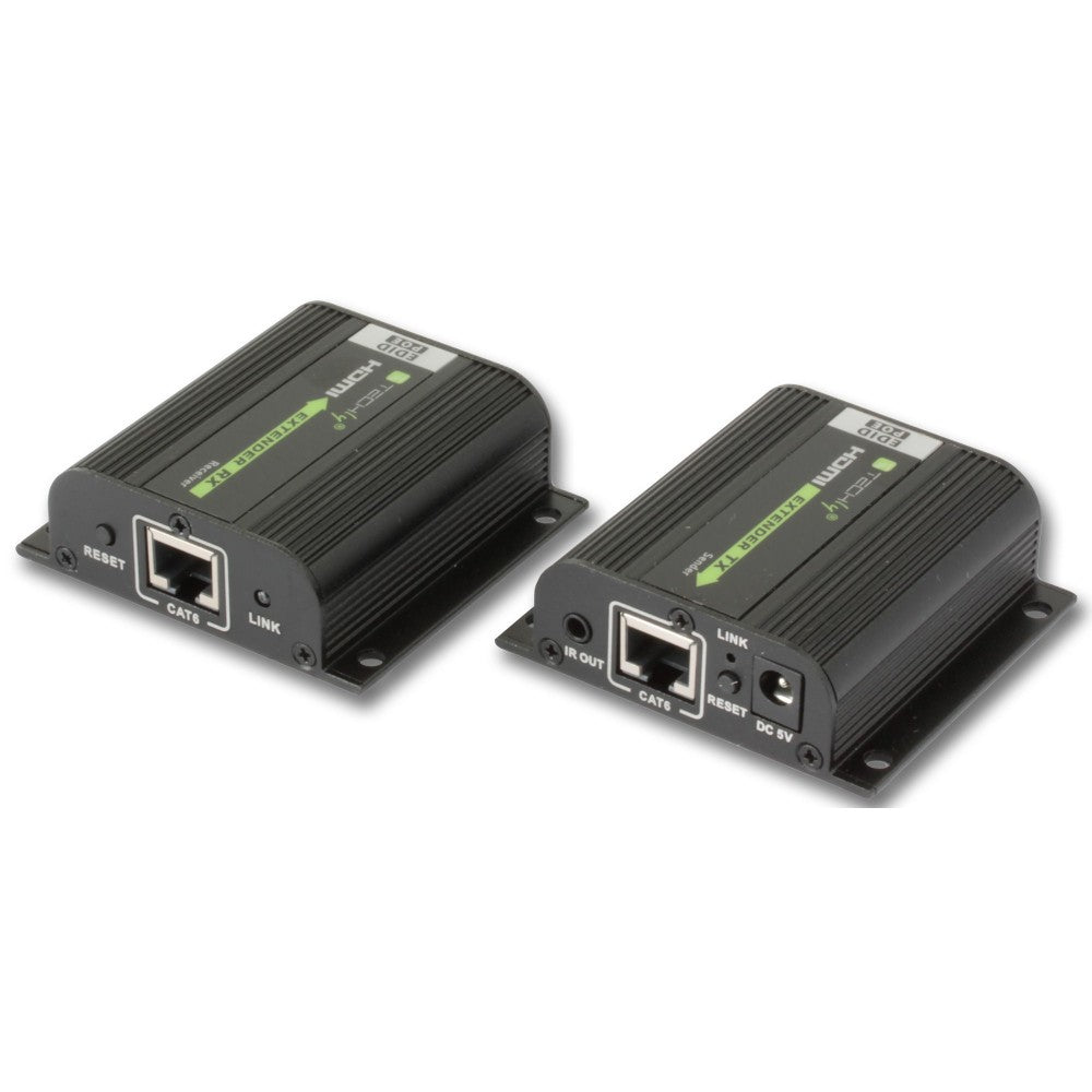 Techly IDATA EXT-E70POED moltiplicatore AV Trasmettitore e ricevitore AV Nero