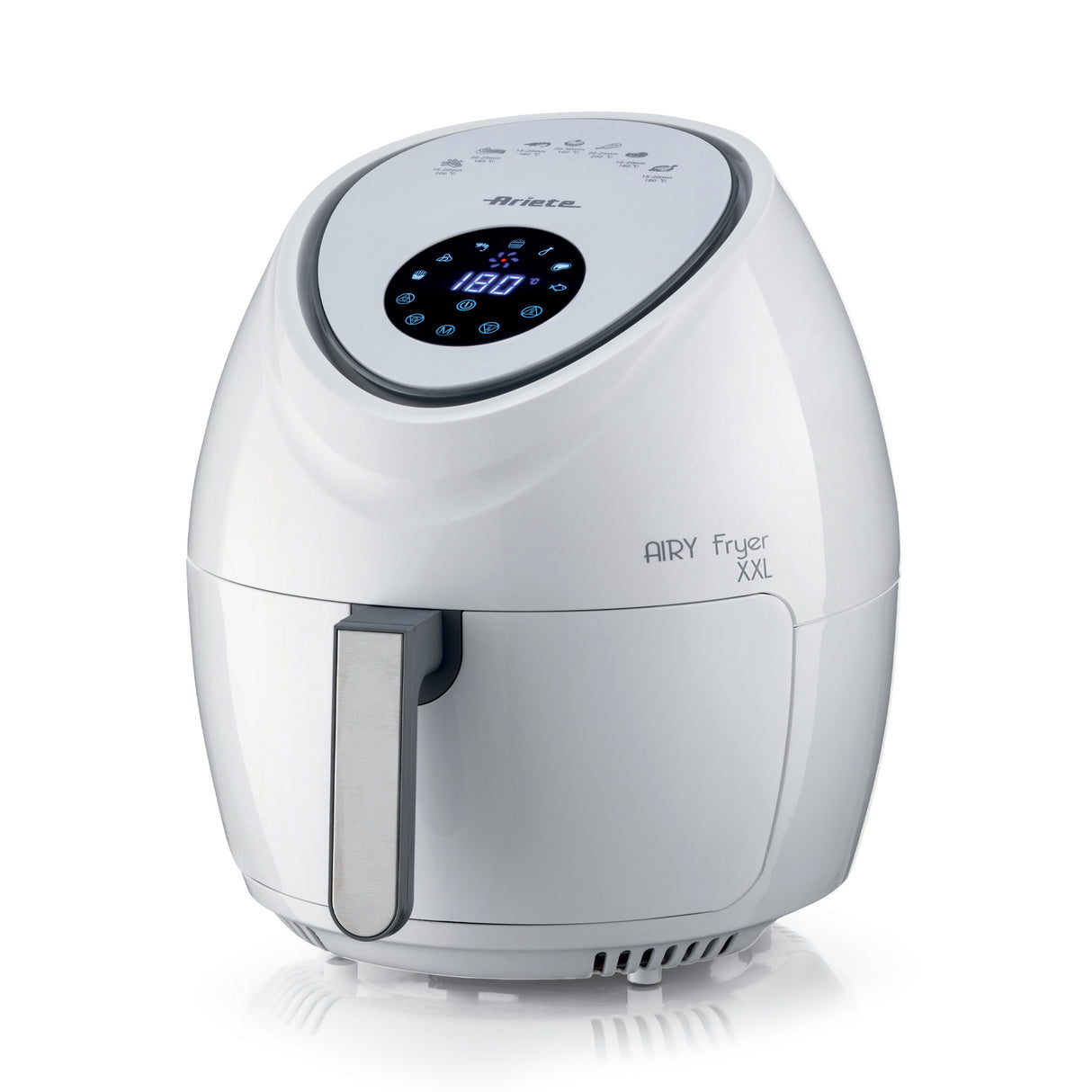 Ariete 4618 Airy Fryer XXL - Friggitrice ad Aria - Frigge 2,5 kg di Patatine Fritte - 7 Litri - Cottura Senza Olio e Grassi - 1800 Watt - Bianco