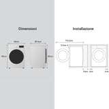 LG F4R9513TPBC Lavatrice 13kg AI DD, Classe A-20%, 1400 giri, TurboWash, Vapore