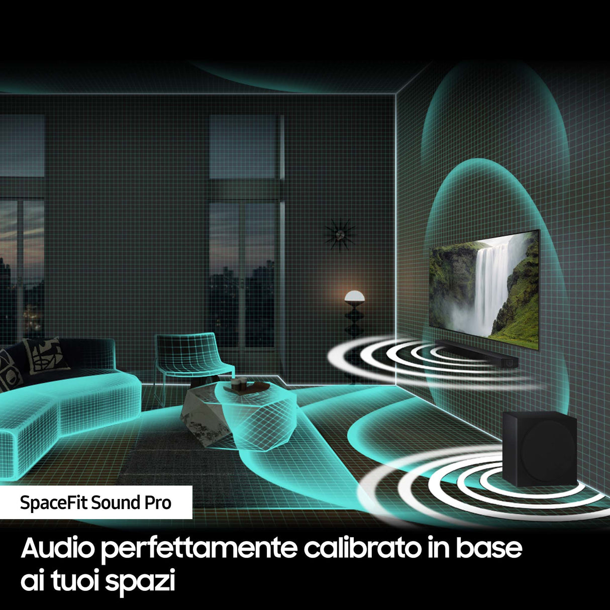 Samsung Soundbar HW-Q800D/ZF Serie Q, 11 Speaker, Wireless Dolby Atmos, Audio a 5.1.2 Canali, Q-Simphony, Alexa integrato e compatibile con Google Assistant, Black 2024