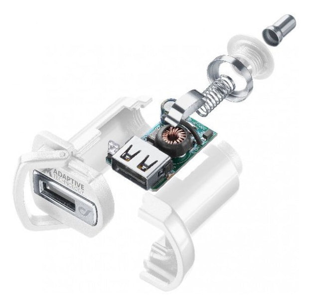 Cellularline Adaptive Fast Car Charger Kit 15W - USB-C - Samsung Caricabatterie da auto adattivo Fast Charger 15W con cavo USB-C