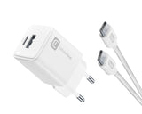 Cellularline Multipower 30W Kit - Smartphone, tablet e laptop Caricabatterie da rete 30W con cavo USB-C to USB-C incluso