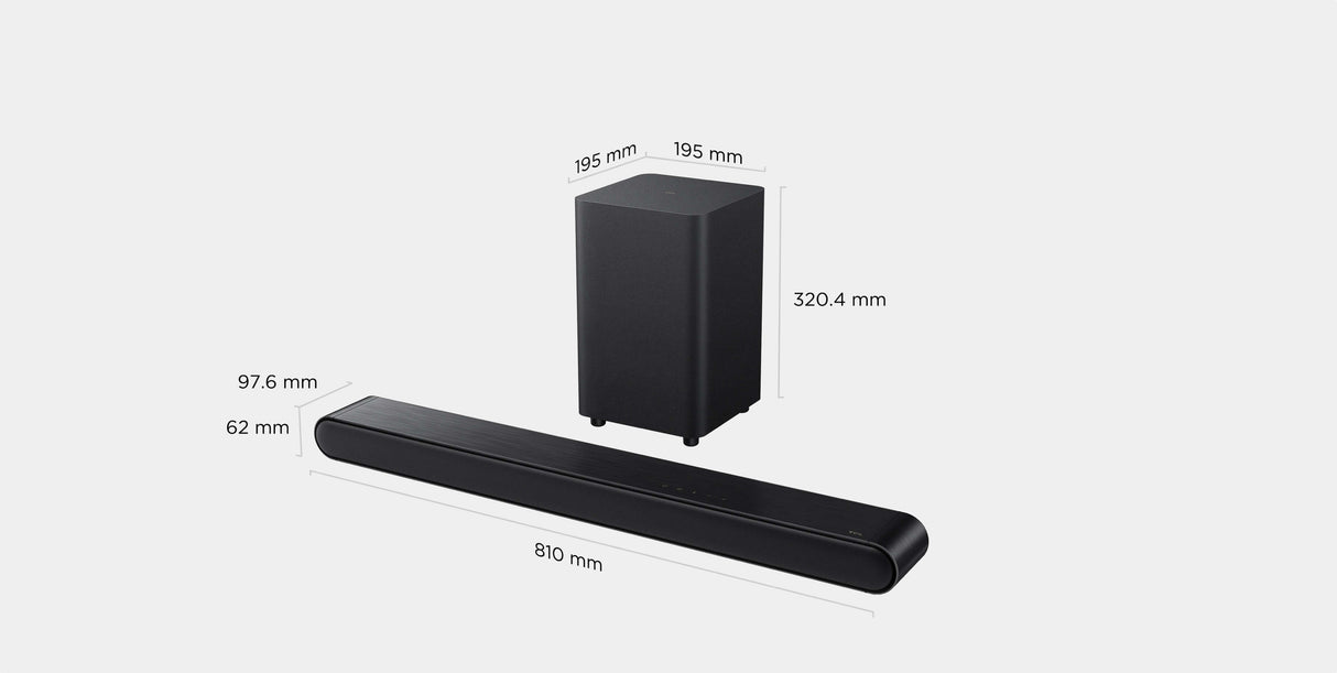 Soundbar TCL S643W Subwoofer wireless 2.1 canali 240W Bluetooth