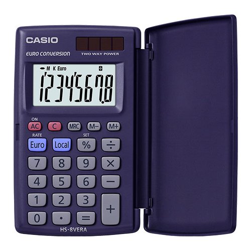 Calcolatrice Casio HS 8VERA HS SERIES Extra Big Lc Display Blu Blu