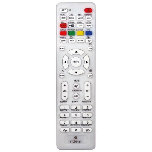 Telecomando tv Ridem CRC UNW Universale Bianco