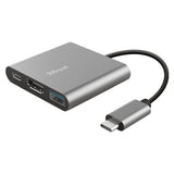 Trust Dalyx USB 3.2 Gen 1 (3.1 Gen 1) Type-C Alluminio, Nero
