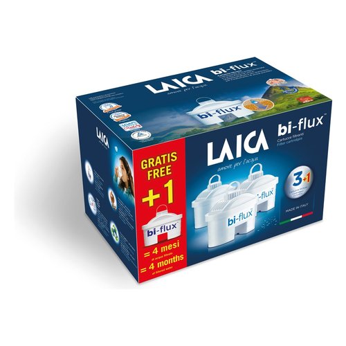 Filtri caraffa Laica F4SIT00 BI FLUX Pack 4 White White