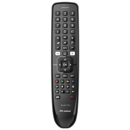 Telecomando tv Meliconi 806079 GUMBODY Facile TV+ Black