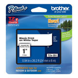 Brother TZE-251 nastro per etichettatrice Nero su bianco