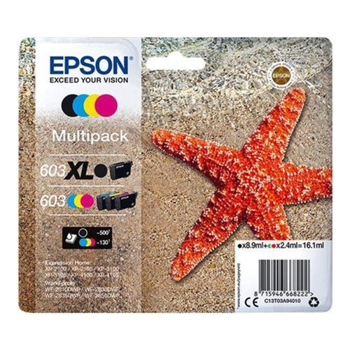 Set cartucce stampante Epson C13T03A94020 Multipack 603 Black Xl