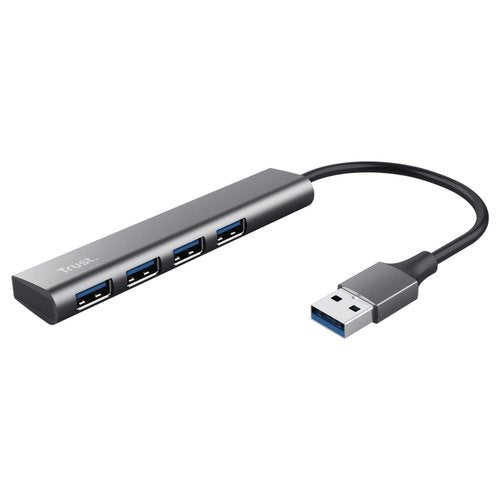 HUB Trust 24947 HALYX USB 3.2 Gen 1 Gray Gray