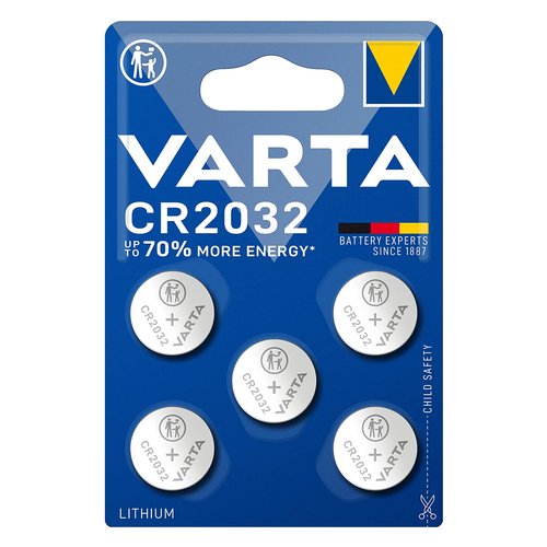 Varta LITHIUM Coin CR2032 (Batteria a bottone, 3V) Blister da 5
