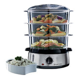 Russell Hobbs 19270-56 pentola a vapore 3 cestello/i Libera installazione 800 W Nero, Acciaio inox