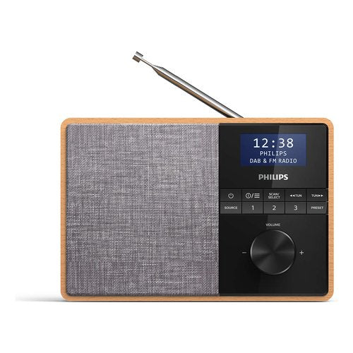 Radio Philips TAR5505 10 Dab+ Legno e Silver