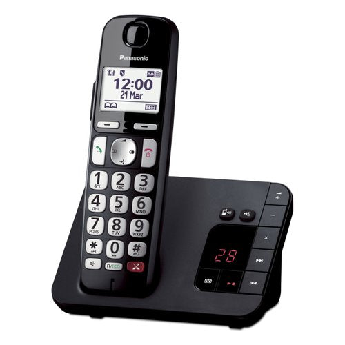 Cordless Panasonic KX TGE260JTB Dect Black Black