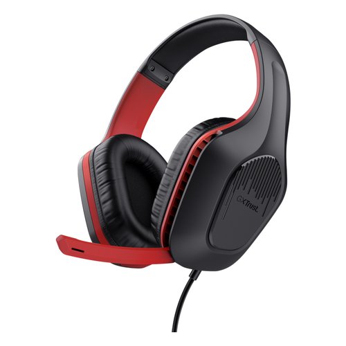 Cuffie gaming Trust 24995 GXT 415S Zirox Black e Red Black e Red