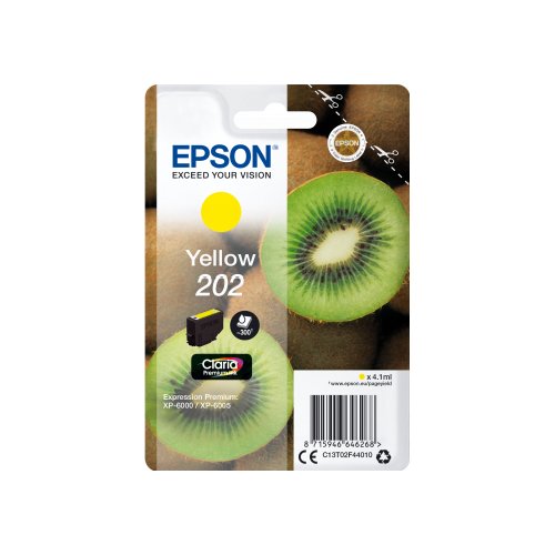 Epson Kiwi Singlepack Yellow 202 Claria Premium Ink