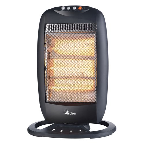 Ardes AR454B stufetta elettrica Interno Nero 1200 W Riscaldatore di ambienti elettrico alogeno