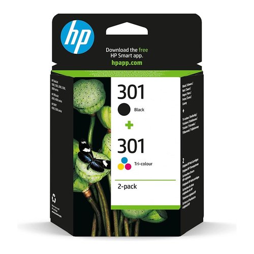 Set cartucce stampante Hp N9J72AE 301 Twin Pack 301