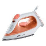 Braun TexStyle 1 SI 1009 Ferro a vapore Piastra antiaderente 1900 W Arancione, Bianco