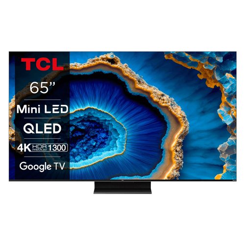 TCL 65C805 Mini LED, QLED, Smart TV 65 pollici, 144Hz, 4K HDR 1300, Android TV, Dolby Atmos, Dolby Vision, Alexa e Google Assistant, Apple AirPlay, QD-Mini LED