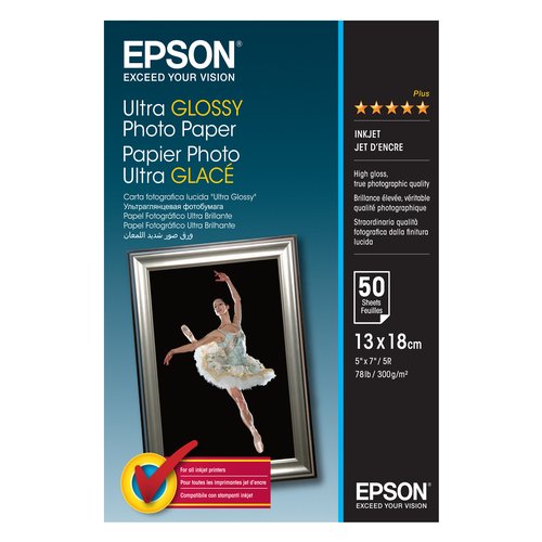 Epson Ultra Glossy Photo Paper - 13x18cm - 50 Fogli