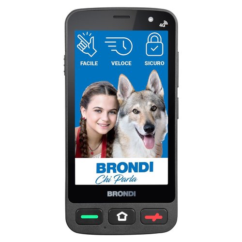 Brondi Amico Smartphone Pocket 4G, 4", Nero